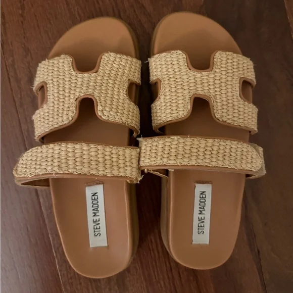 Steve Madden Shoes Steve Madden Mayven Natural Raffia Size